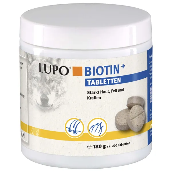 2x180g LUPO Biotin+ en comprimés (400 comprimés environ) - pour chat