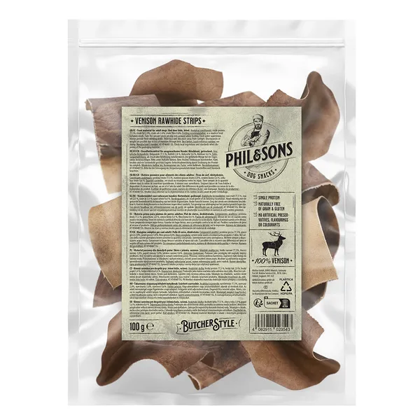 Peau de cerf Phil & Sons pour chien  - 3 x 100 g