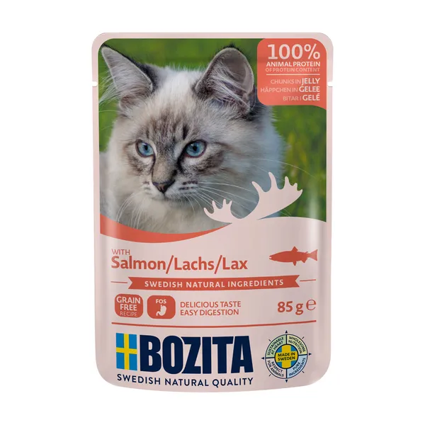 Bozita Bouchées en gelée saumon - Pâtée pour chat