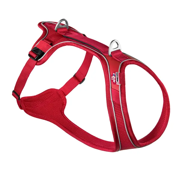 Harnais Curli Belka Comfort rouge pour chien - taille M : tour de poitrail 66 - 70 cm