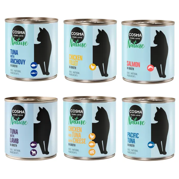 Cosma Nature lot mixte II 6 saveurs - Pâtée pour chat