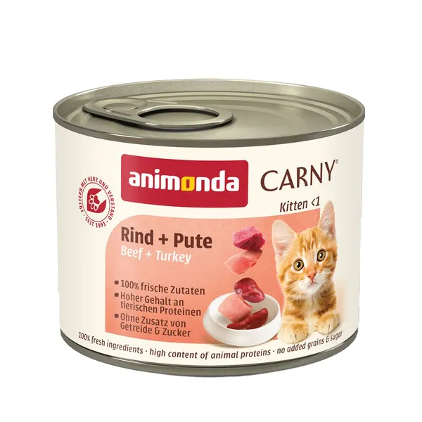 Lot Animonda Carny Kitten 24 x 200 g pour chaton - bœuf, dinde