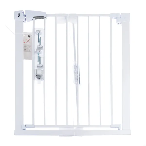 Barrière blanche TIAKI avec extension 7 cm pour chien - hauteur : 76 cm, largeur : de 75 à 82 cm