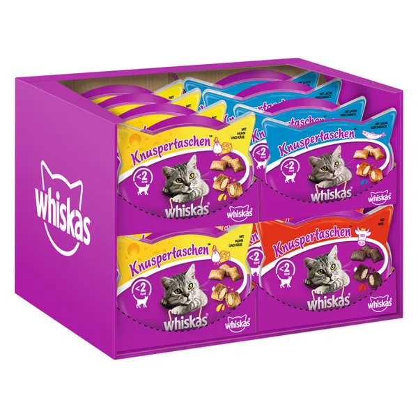 Lot mixte de friandises Whiskas 16 x 60 g pour chat - lot mixte (3 saveurs)