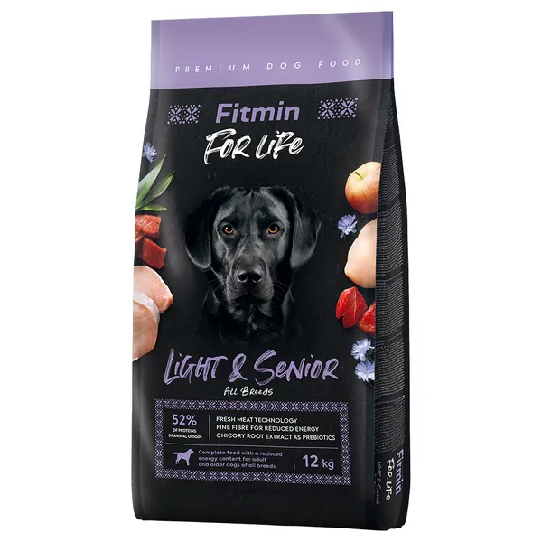12kg de nourriture pour chien Fitmin Light & Senior