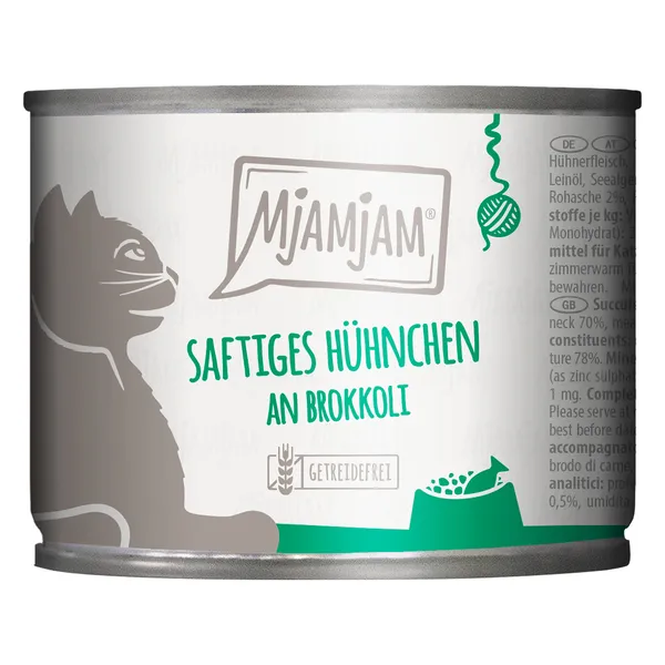 MjAMjAM poulet juteux au brocoli nourriture pour chat humide