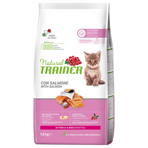 Natural Trainer Kitten saumon nourriture pour chat sèche