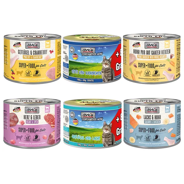 Lot mixte II MAC´s pour chat - 24 x 200/180 g (6 variétés)