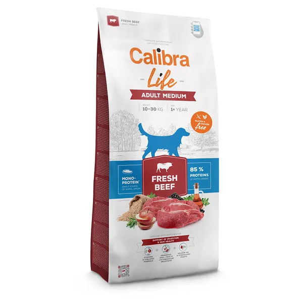 Calibra Life Adult Medium Breed bœuf frais pour chien - 2 x 12 kg