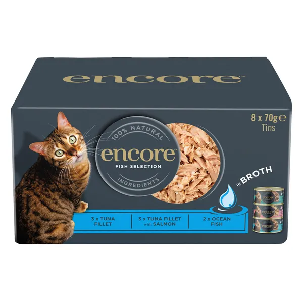 Lot mixte Encore 48 x 70 g boîtes pour chat - sélection au poisson (3 saveurs)