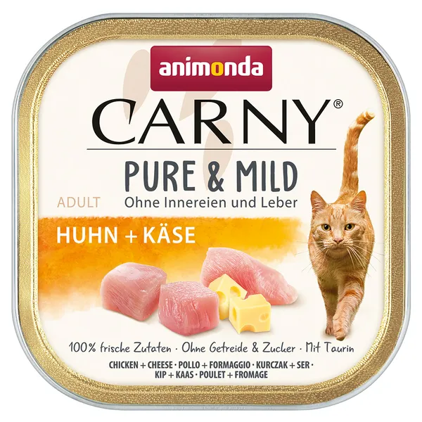 Lot animonda Carny Adult Pure & Mild 64 x 100 g - poulet, fromage