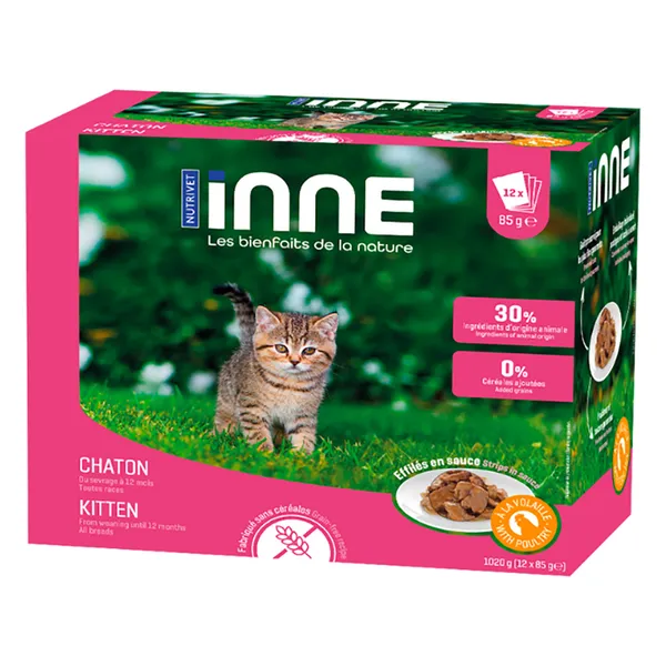 Nutrivet Inne Kitten volaille pour chaton - 12 x 85 g