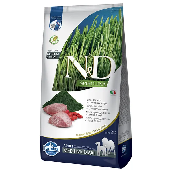 N&D Farmina Farmina N&D Spirulina Medium/Maxi Adult Agneau 7 kg