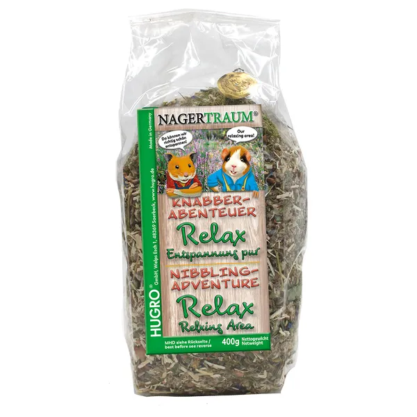 400 g Hugro Aventure à Grignoter Relax – Pure Détente pour petits animaux
