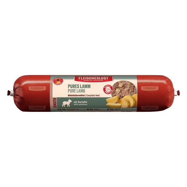 Fleischeslust sans céréales Sensitive 6 x 800 g - pur agneau, pommes de terre
