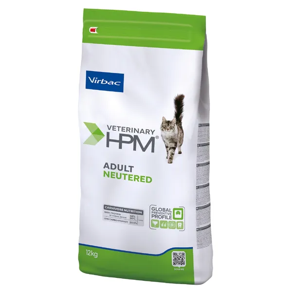 12kg Adult Neutered Veterinary HPM Virbac croquettes pour chat