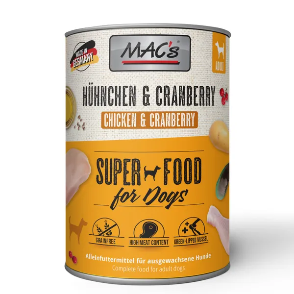 Poulet & cranberry MAC's nourriture pour chien humide