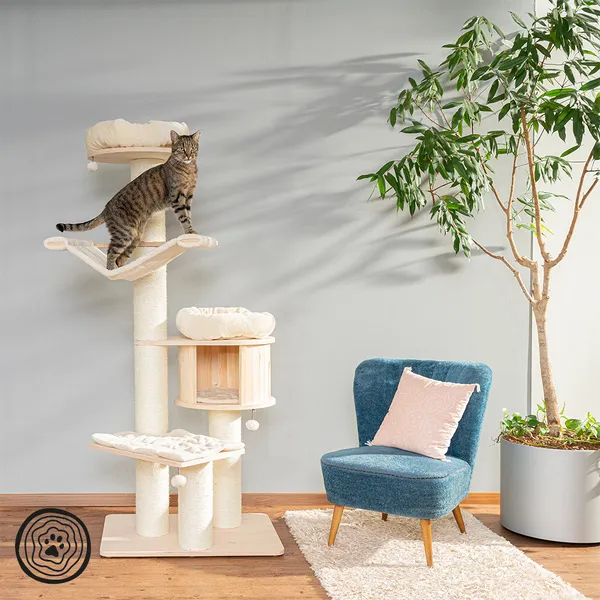 Arbre à chat Natural Paradise Magnolia XL Plus crème