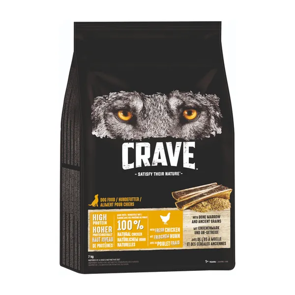 Crave poulet, moelle osseuse, céréales anciennes - Croquettes pour chien