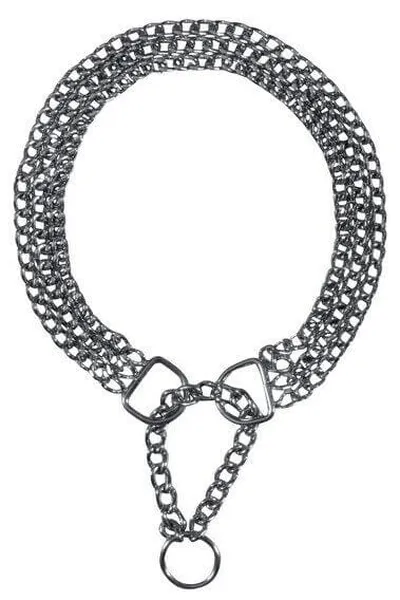 Collier Étrangleur, 3 Rangs, Sécurité, Chromé, 45 Cm/2,5 Mm  - Mon Animalerie