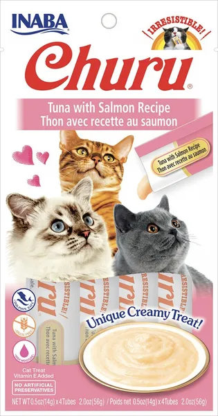 Inaba Churu Au Thon Avec Saumon Recipe 4X14 Gr
