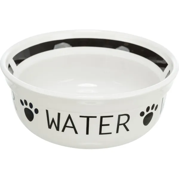 Trixie Drinkbak Hond Water Keramiek Wit / Zwart - 2,6 Ltr 25 Cm (260 cl), Gamelle – photo 4