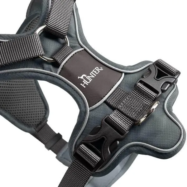 Harnais HUNTER Divo, gris taille L tour de poitrail 72-100 cm - pour chien