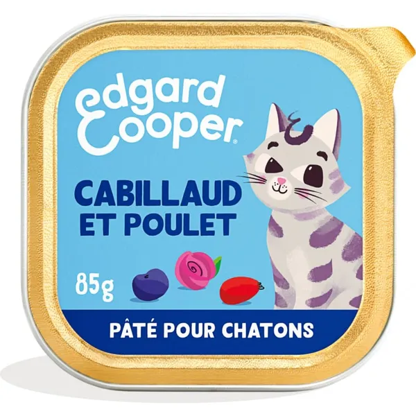 Edgard & Cooper Kitten Pâté sans céréales cabillaud, poulet - Pâtée pour chat – photo 2