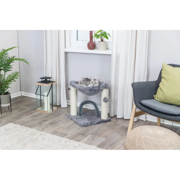 Trixie Griffoir Gris Baza Avec Brosse Pour Chats 50X41X41 Cm – photo 3