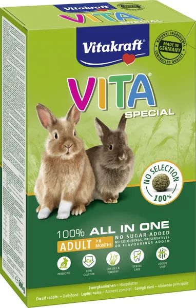 Aliment Pour Lapins Nains Adultes Vitakraft - La Boite De 600 G – photo 2