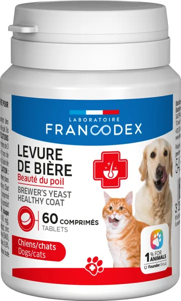 Complément alimentaire pour Chiens et Chats  – Francodex Levure de bière - 60 comprim – photo 4