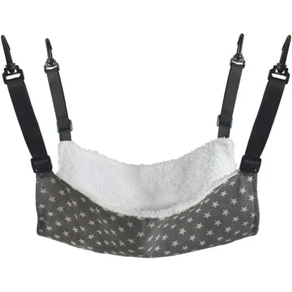 Hamac chaud pour chat lit suspendu respirant en peluche pour chat accessoires avec sangles réglables-S-106 x 106 pouces (L x l)