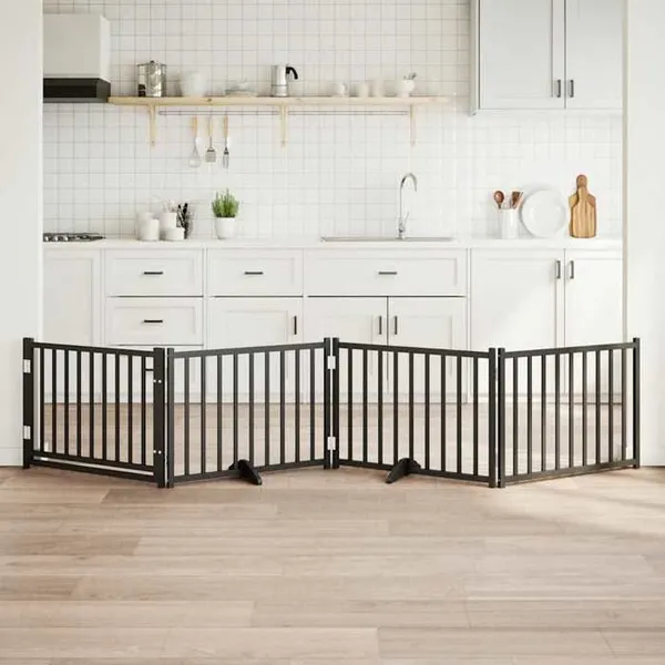 vidaXL Barrière pour chiens bois massif