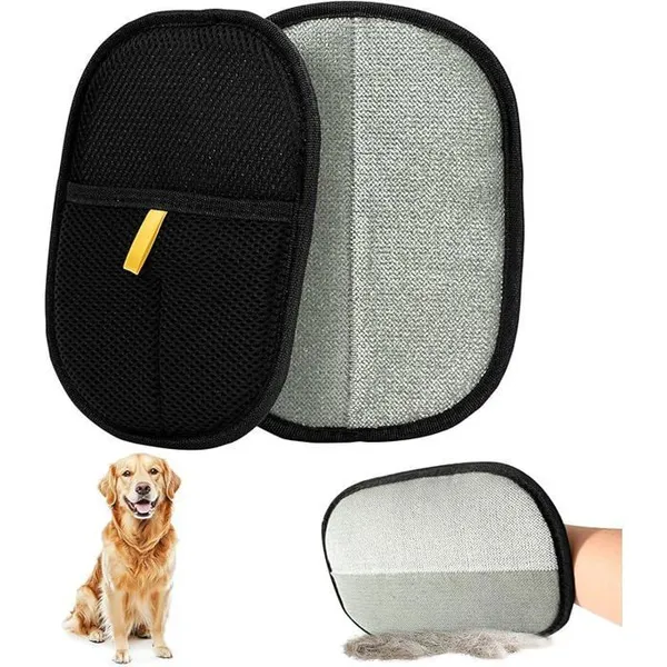 2 Pièces Gant Poil Chat, Double Face Brosse Poils Animaux, Gant Brosse Chat pour Canapé Meubles Tapis Siège Auto