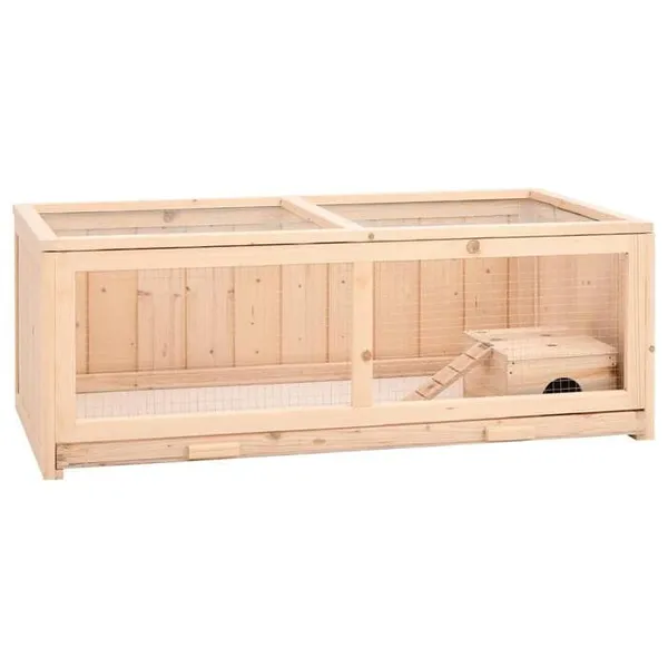 Cage à hamster - vidaXL - Bois massif - 104x52x38 cm - Brun