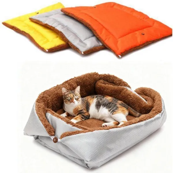 Coussin pour chat - Panier pour chat - Maison pour chat - Tapis chauffant doux et auto-chauffant -Pour chats et petits chiens