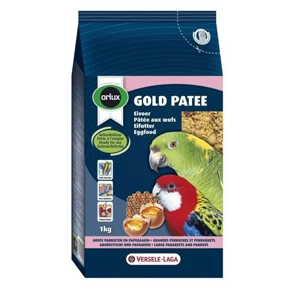 Alimentation gold pâtée orlux versele laga pour grandes perruches et perroquets sac 1 kg