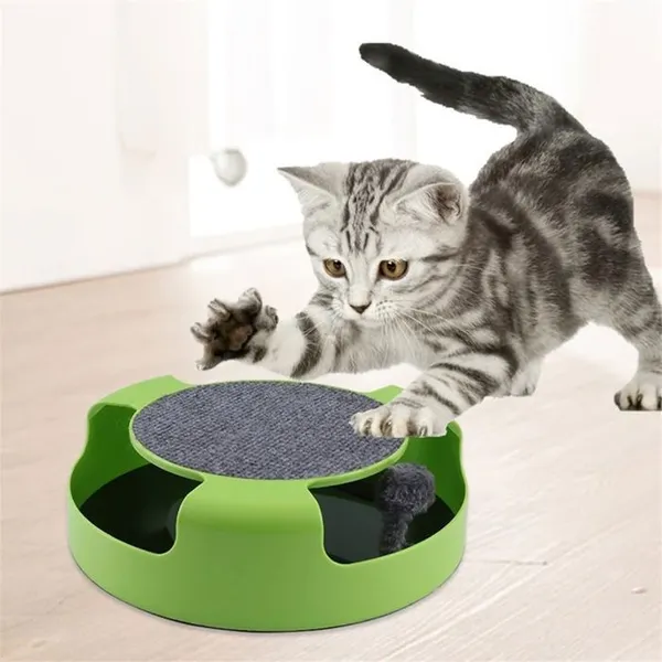 Jouet pour chat attrape souris - ULISEM - XVX - Vert - ABS - Stimule la curiosité - Intérieur - Compact