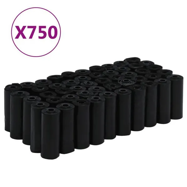 （Haute qualité）Multicolore Sacs à crottes pour chiens 750 pcs - LES SOLDES - noir 30x20cm PEPoids 0.87 Kg_253325