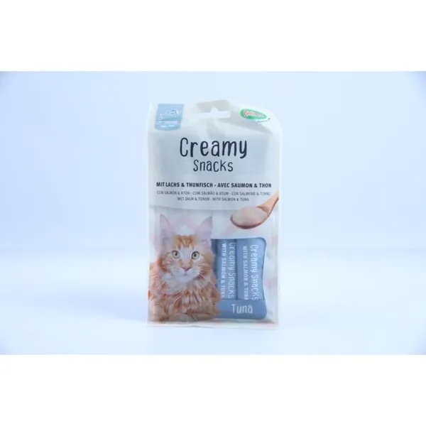 Bubimex Creamy snacks pour chat X4 Thon et saumon - 60 gr
