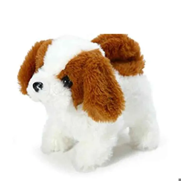 Peluche électrique réaliste pour chien intelligent qui aboie et marche jouet en peluche pour enfants