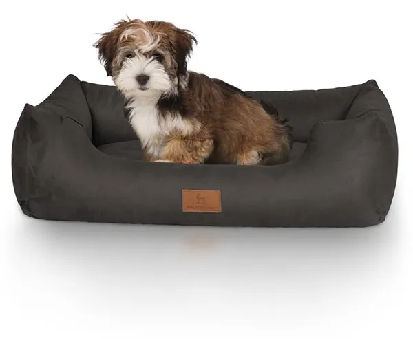 Knuffelwuff Dreamline,Panier, Lit , Coussin, Corbeille pour chien, noir M-L 85 x 63cm