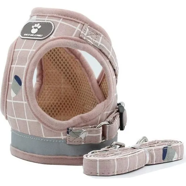 Harnais de chien - Keeper - Gilet collier - Réfléchissant - Taille M - Rose