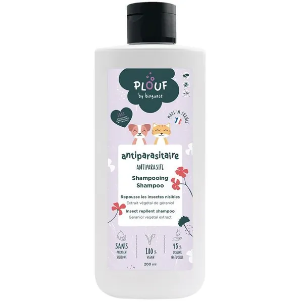 Shampoing PLOUF antiparasitaire pour chien et chat