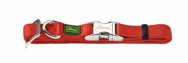 Collier Hunter Vario Basic AluStrong, rouge taille XL tour de cou 45-65 cm - pour chien