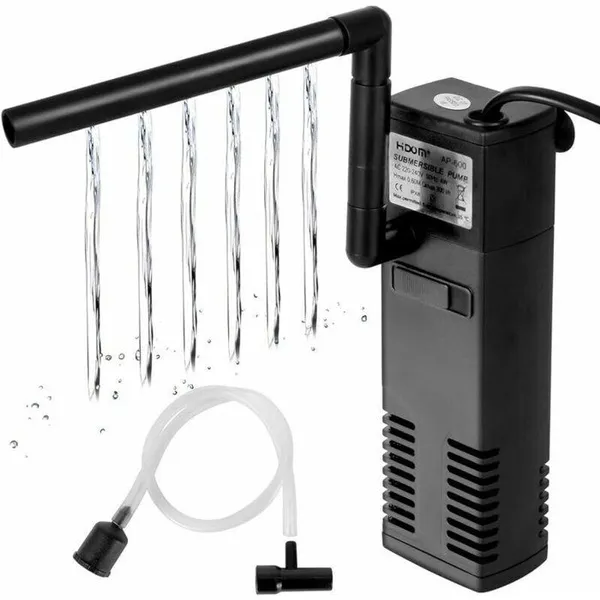 Filter Aquarium à Débit dEau 4 W 600L/H Filter Intern voor Aquarium 60L Filter Pompe Aquarium met éponges Filters voor Poisson