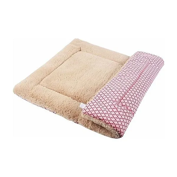 Matelas pour Chien, Matelas pour Animaux De Compagnie, Couverture De Chien XZ014 (M (75 55CM), Short Plush Pink)