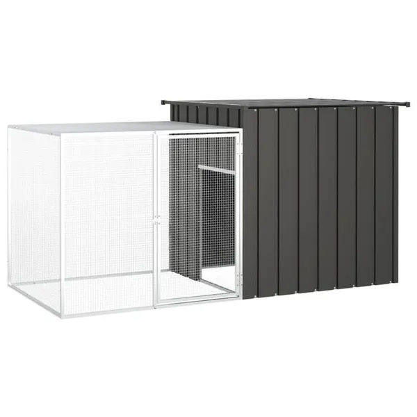 Enclos - Cage pour poules - anthracite - 200x91x100 cm - Acier galvanisé SS00277559