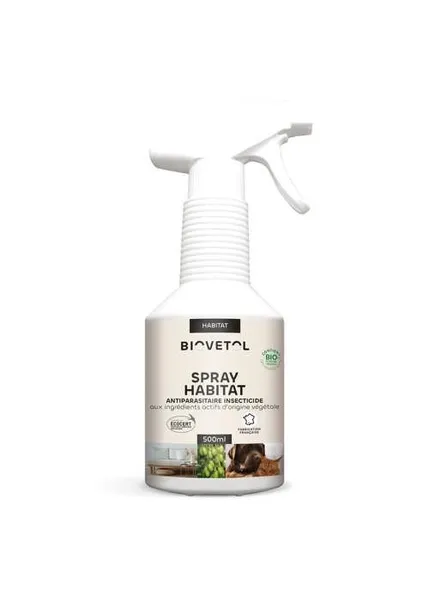 Biovetol - Antiparasitaire - Spray Habitat Bio - 500 ml