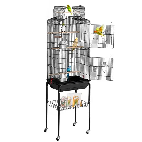 VEVOR Grande Cage à Oiseaux Métal sur Roulettes 151 cm pour Perruches Perroquet – photo 3